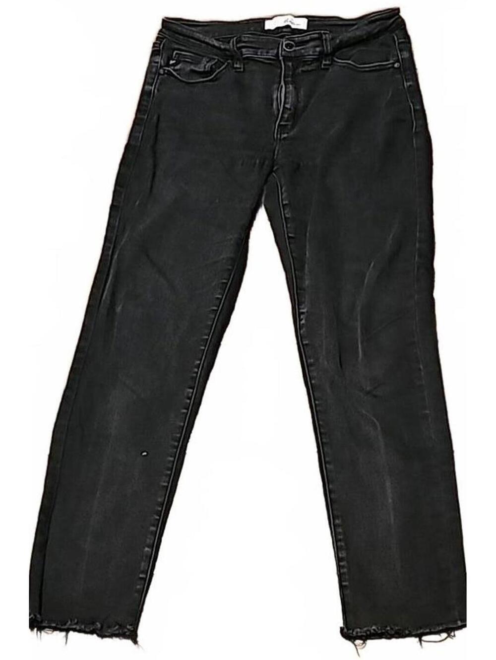 Kancan Black Jeans skinny raw hem size 9/28